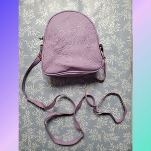 Lilac Bufferfly Print Mini Crossbody